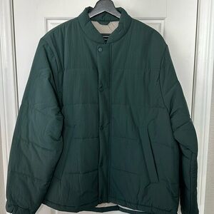 Abercrombie Forest Green Puffer Jacket